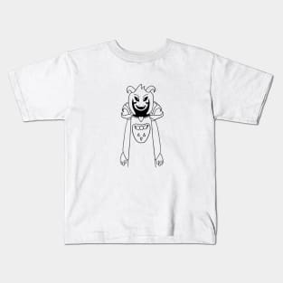 Asriel Undertale Simple Black and White Design Kids T-Shirt